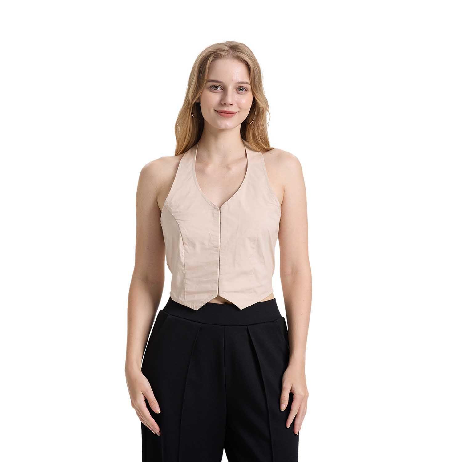 Blusa Mujer Tipo Gillette Beige Claro Fashion's Park-0