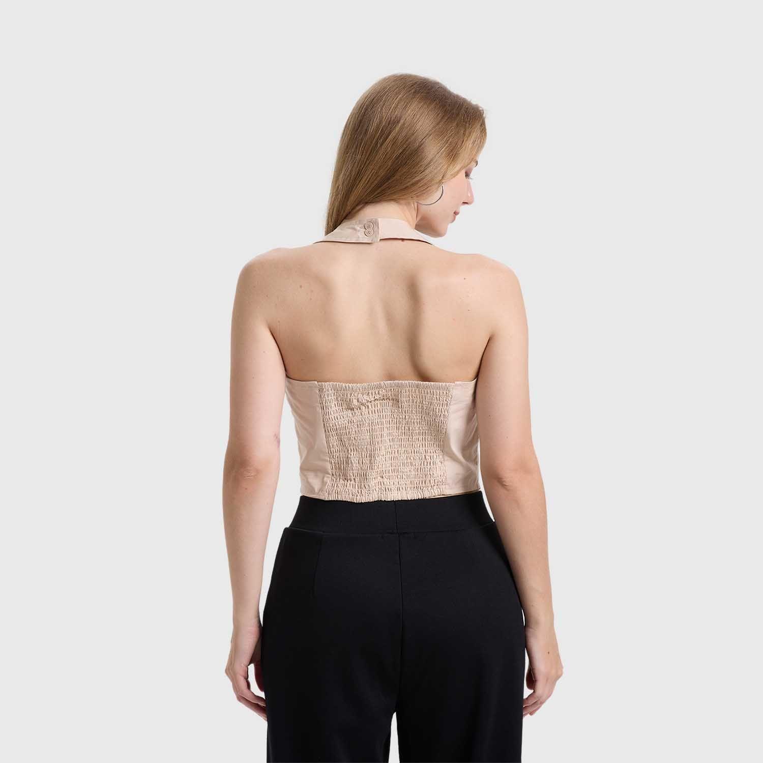 Blusa Mujer Tipo Gillette Beige Claro Fashion's Park-2
