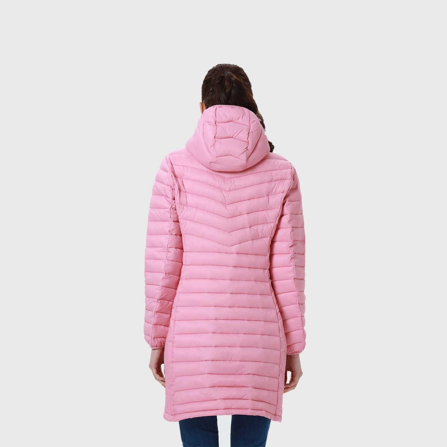 Parka Mujer Modelo Largo Rosado Oscuro-5