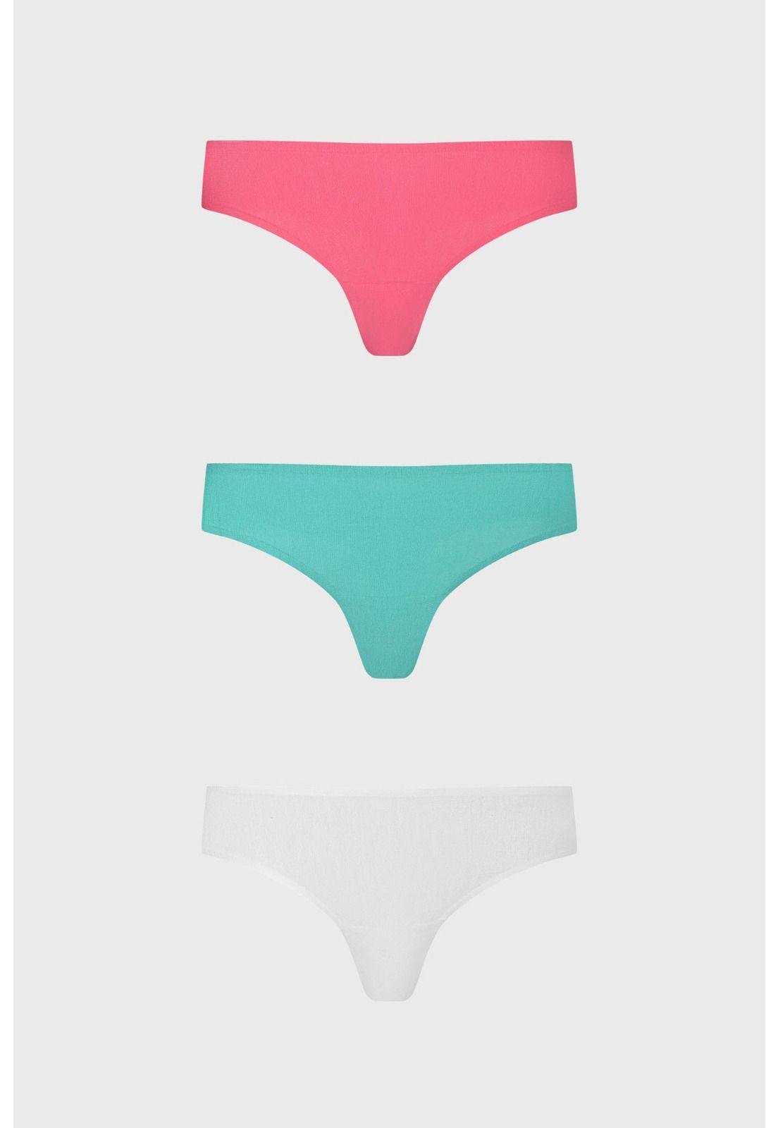 Calzón Mujer Tripack Colaless Fucsia-0