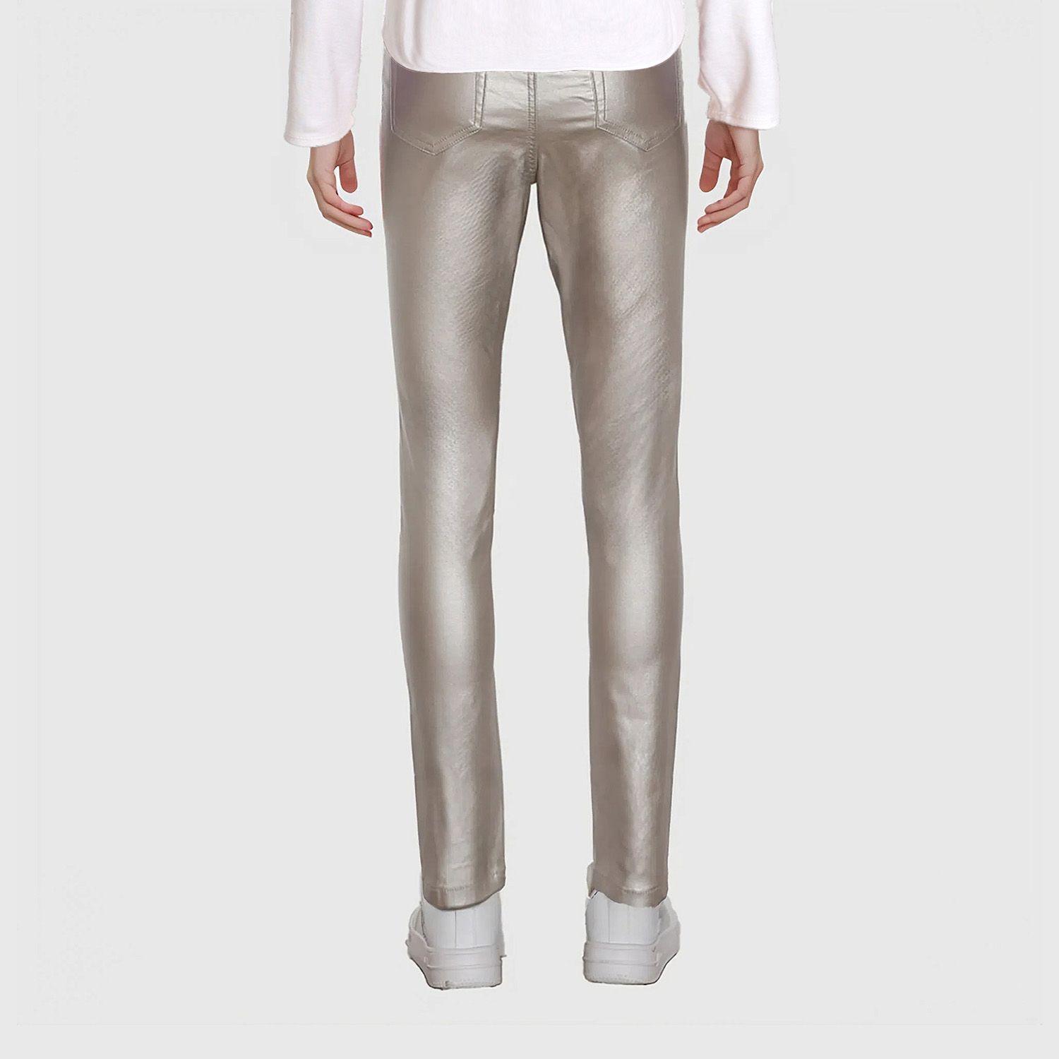 Jeans Mujer Skinny Brillante Champagne-1