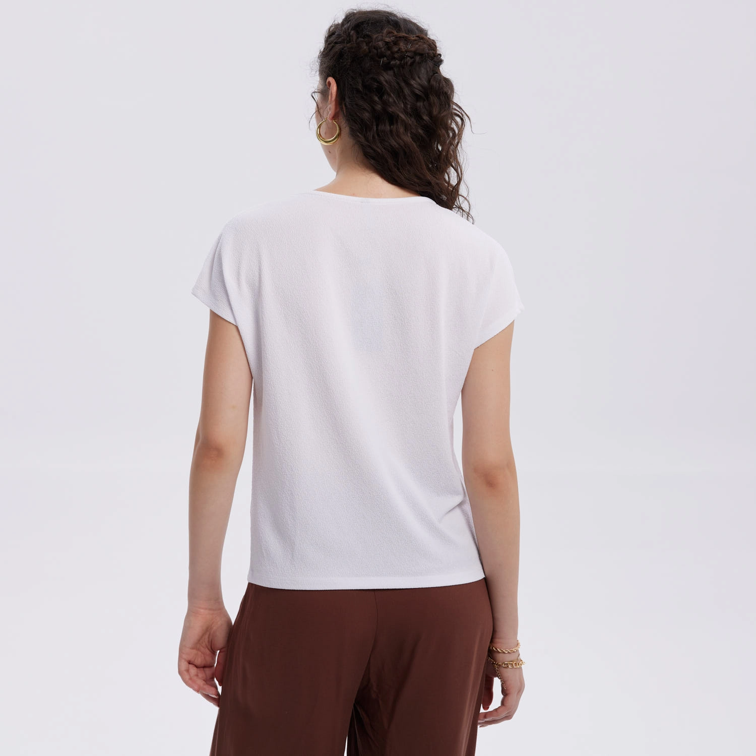 Polera Mujer Con Textura Blanco-3