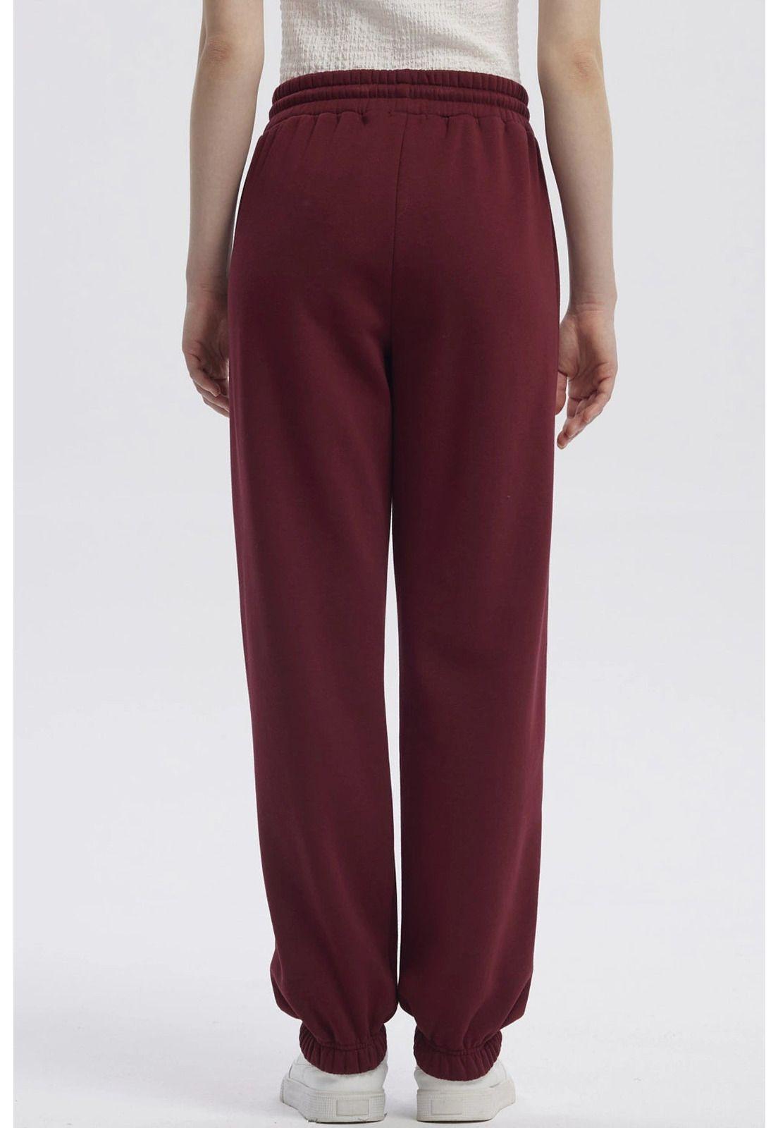 Pantalón Buzo Mujer Jogger Rojo-2