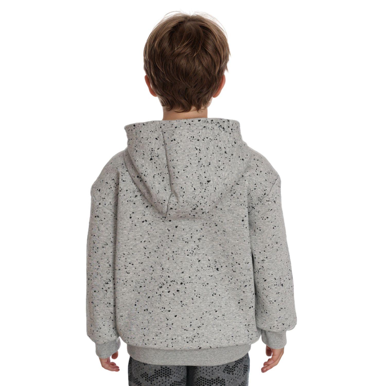 Polerón Niño Print Holograma Gris Melange-1