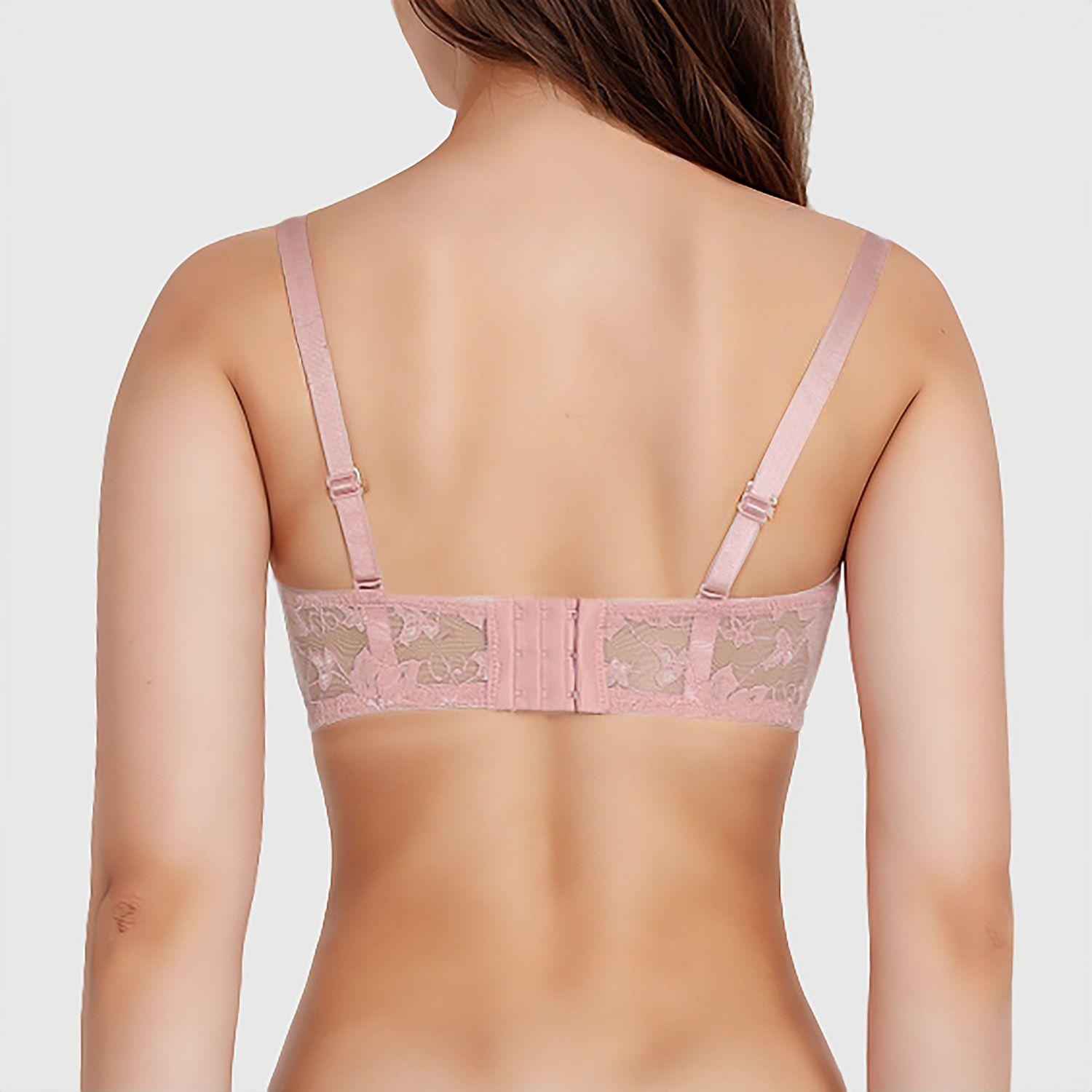 Sostén Mujer Strapless Encaje Palo Rosa-1