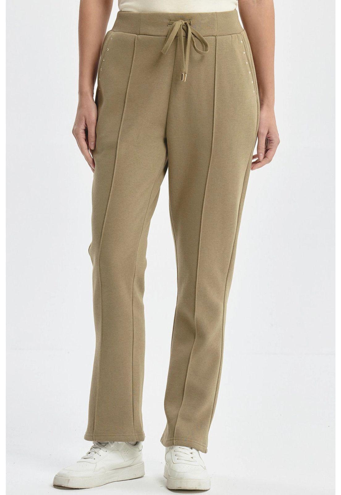 Pantalón Buzo Mujer Clásico Flare Verde-0