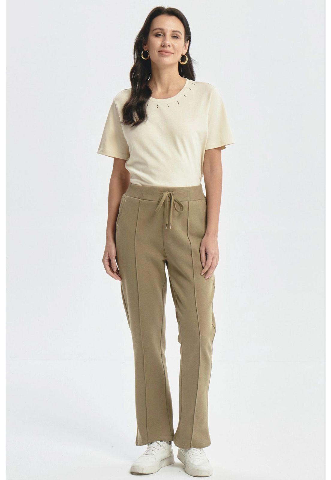 Pantalón Buzo Mujer Clásico Flare Verde-3