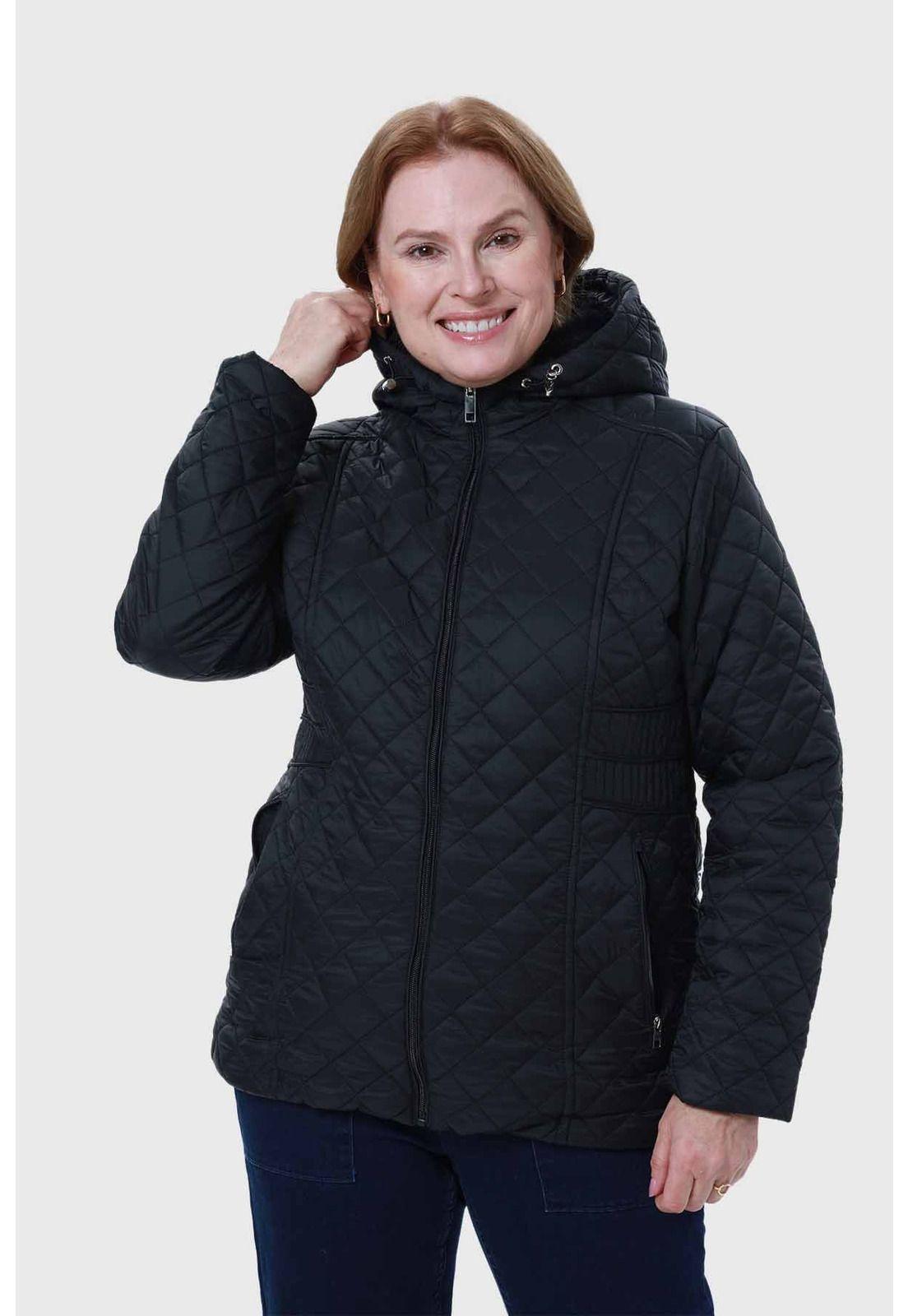 Parka Mujer Con Bolsillo Negro-0