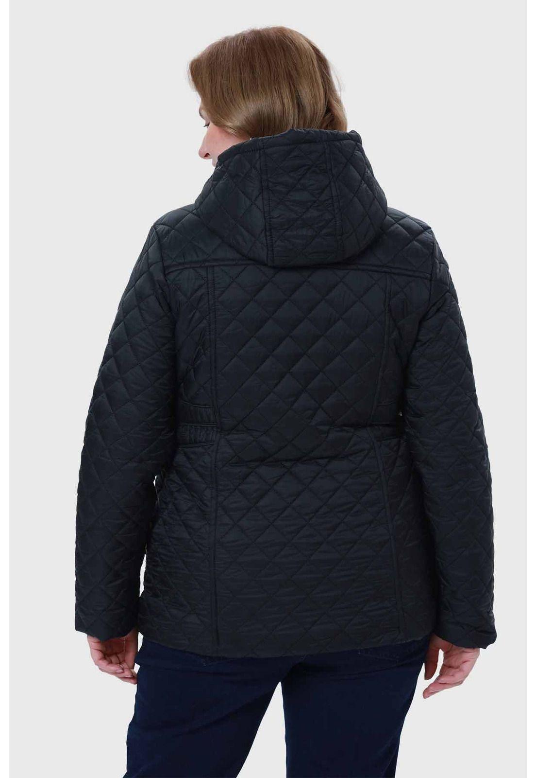 Parka Mujer Con Bolsillo Negro-2