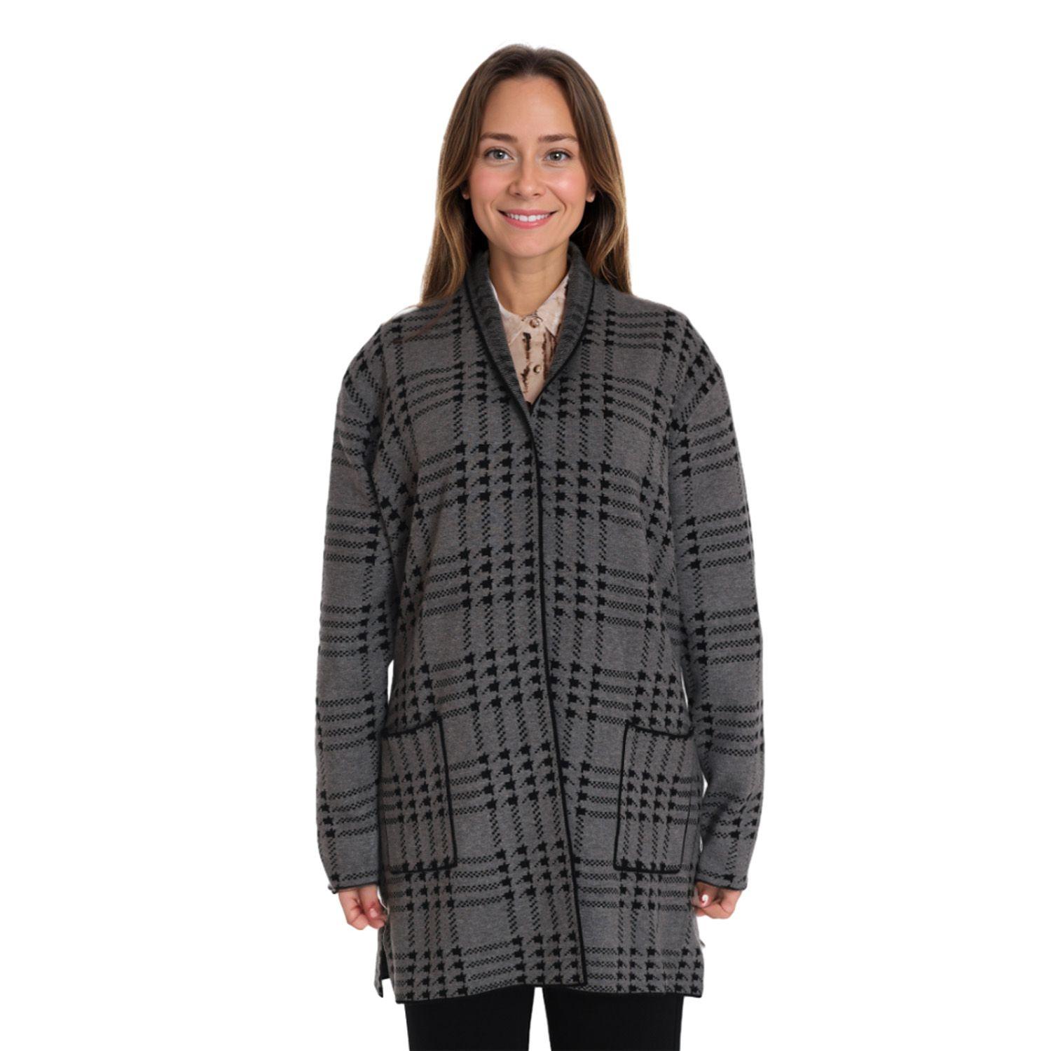 Sweater Mujer Rapport Gris-0