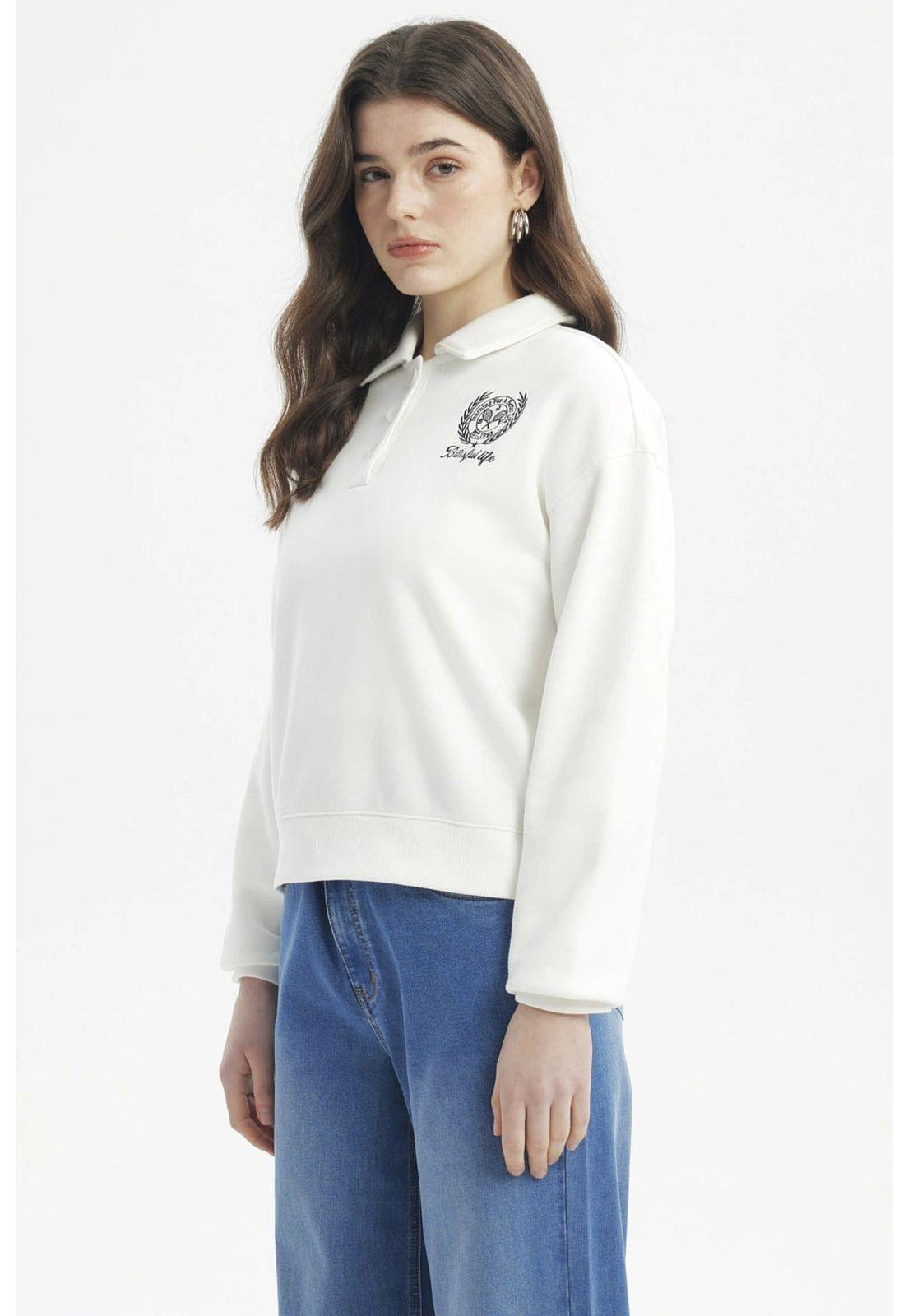 Polerón Mujer Slim Crudo-2