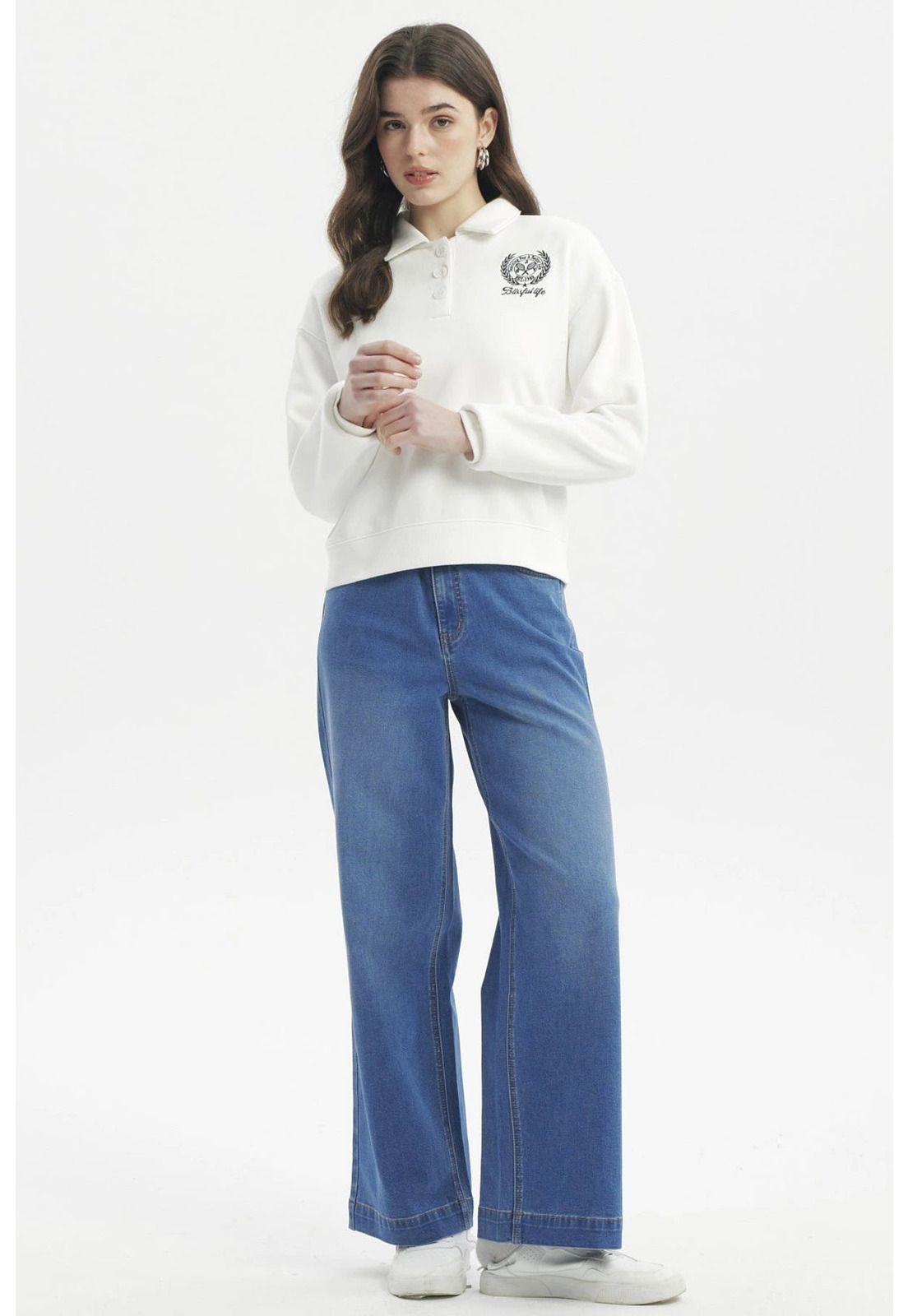 Polerón Mujer Slim Crudo-3