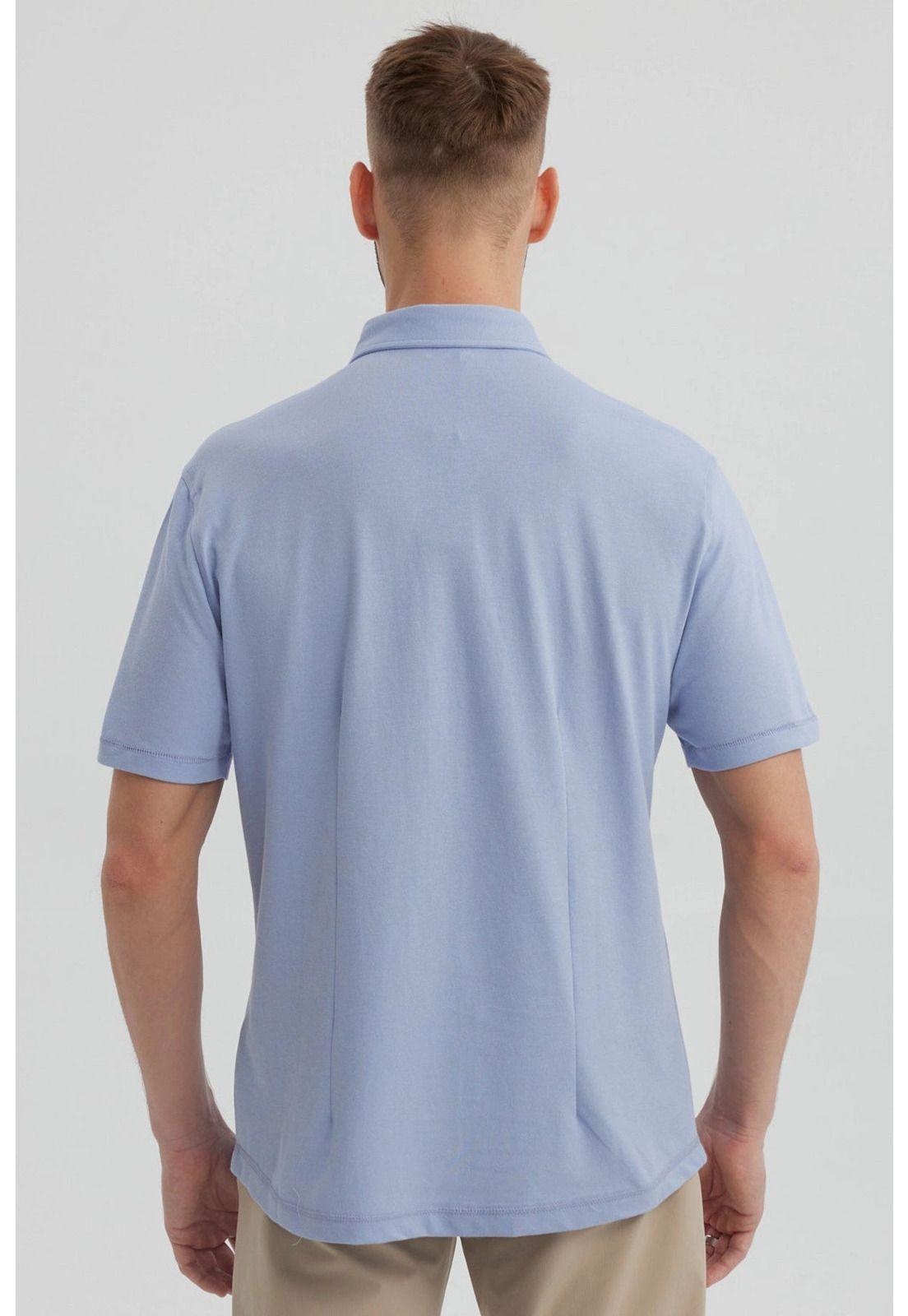 Camisa Hombre Piqué Con Bolsillo Celeste-2
