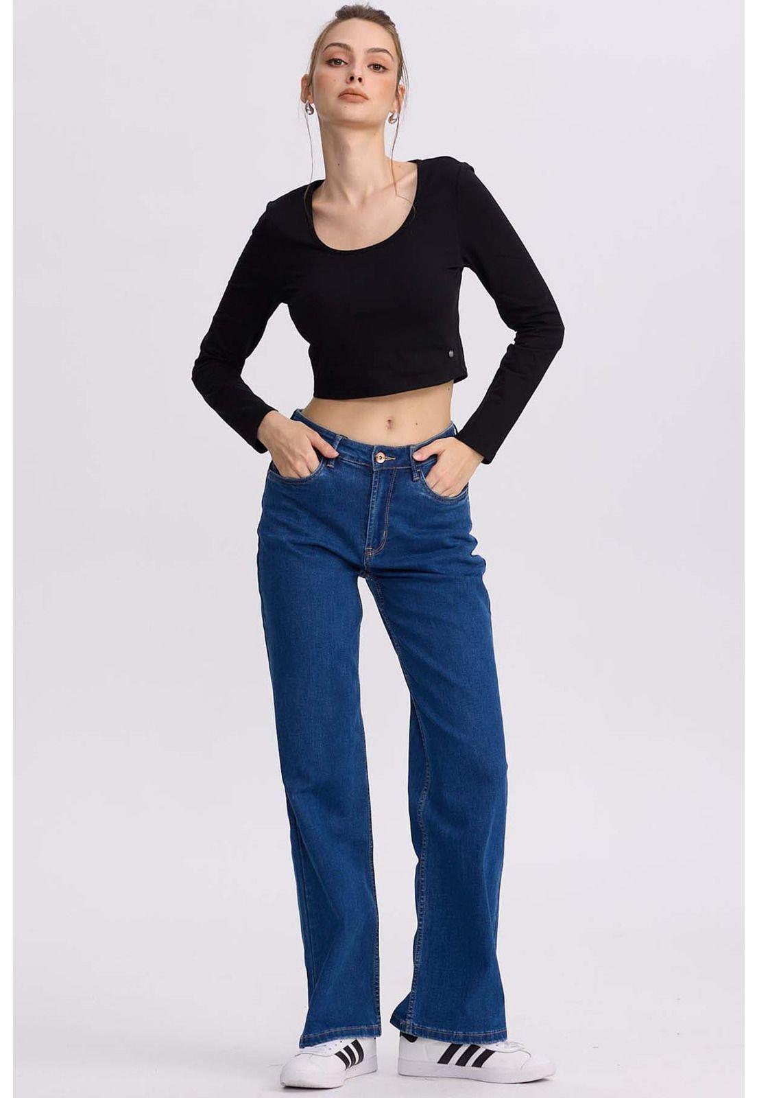 Polera Mujer Lisa Negro-3