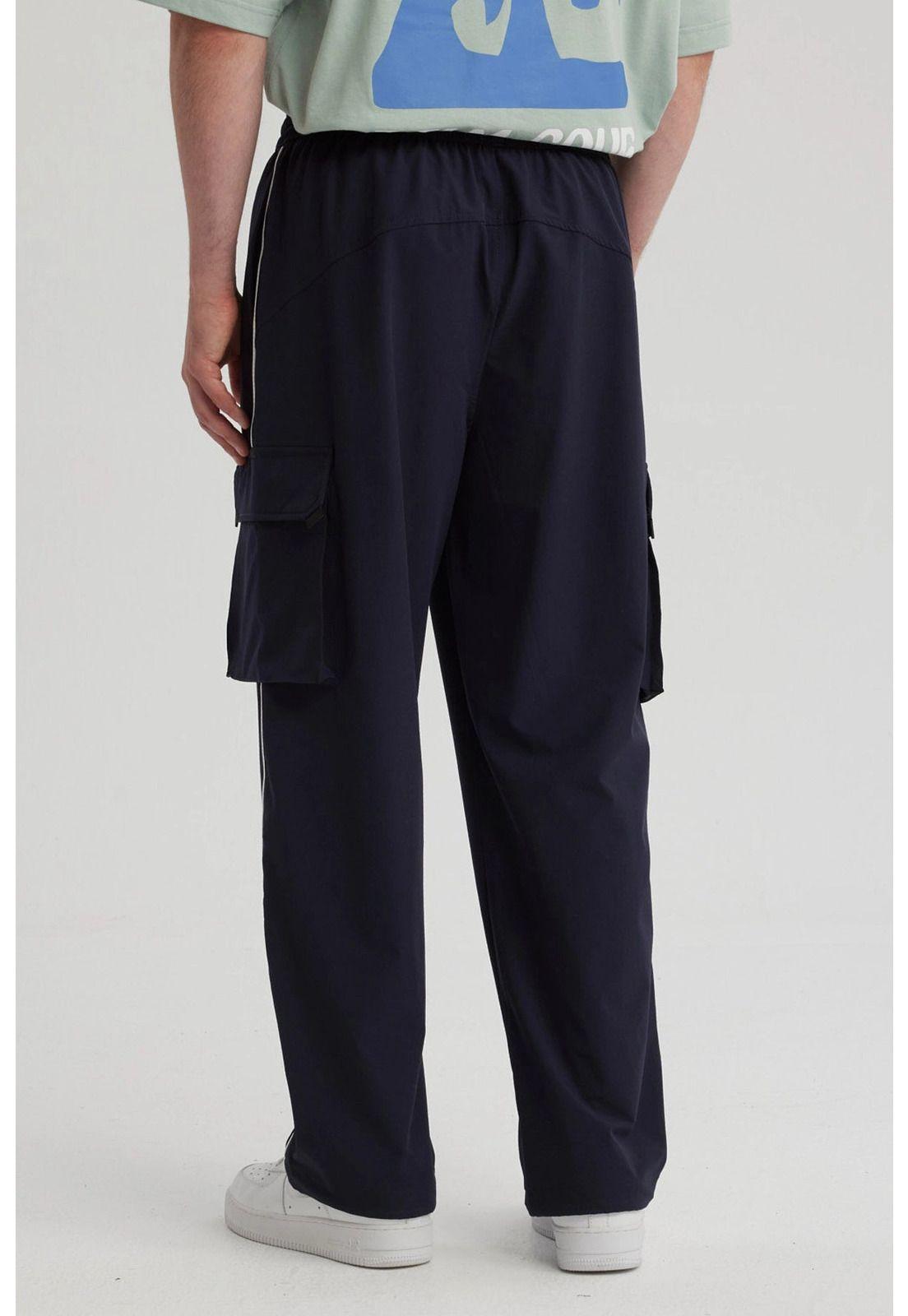 Pantalón Hombre Cargo Parachute Azul-2