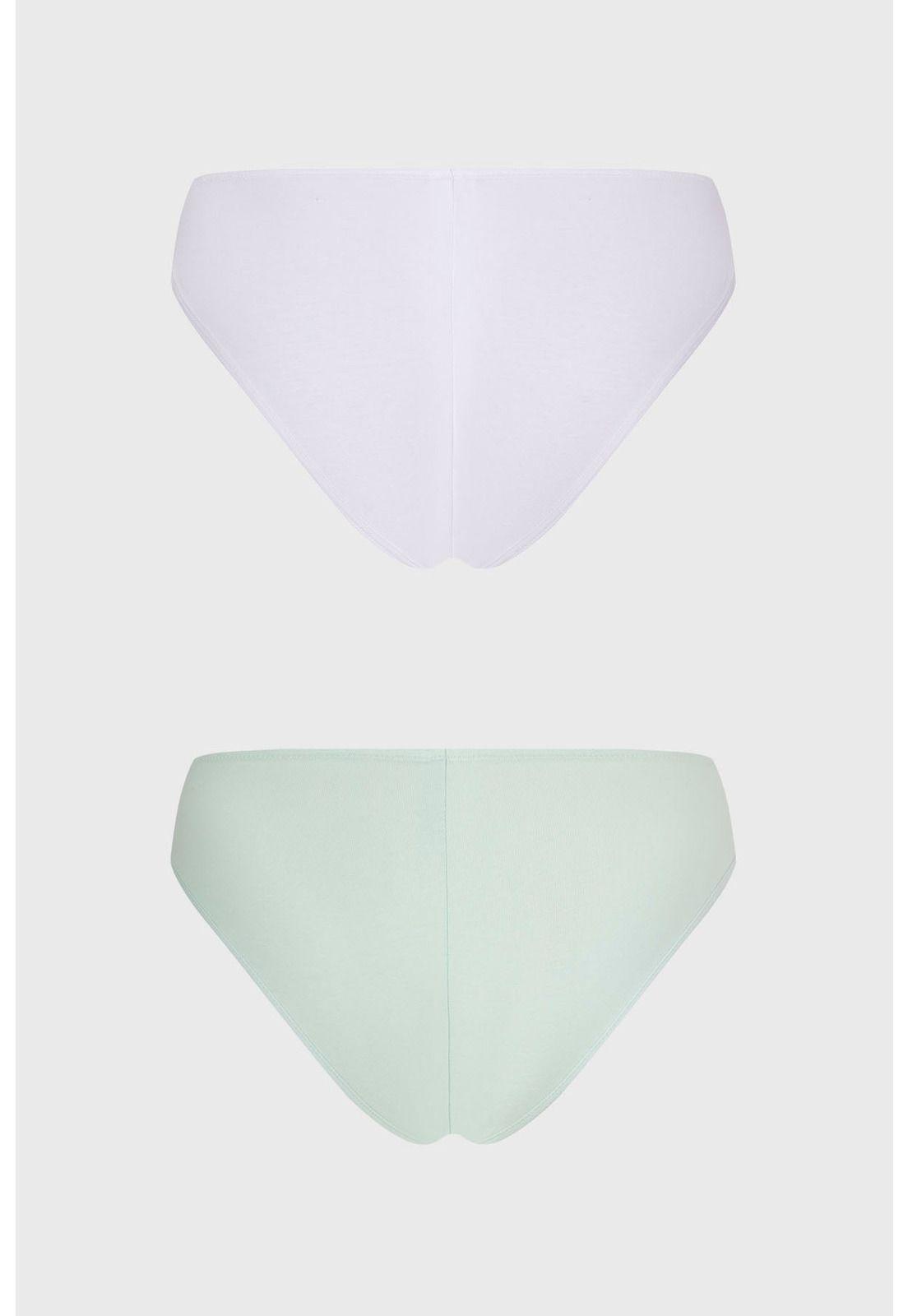 Calzón Mujer Bipack Bikini Detalle Mesh Menta-1
