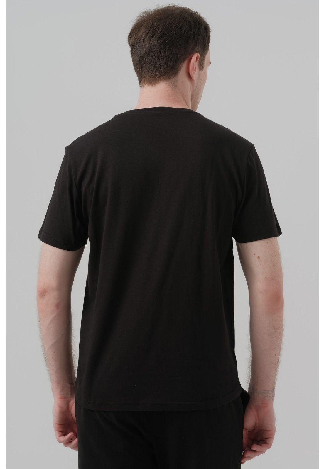 Polera Regular Hombre Negro - Vll-2