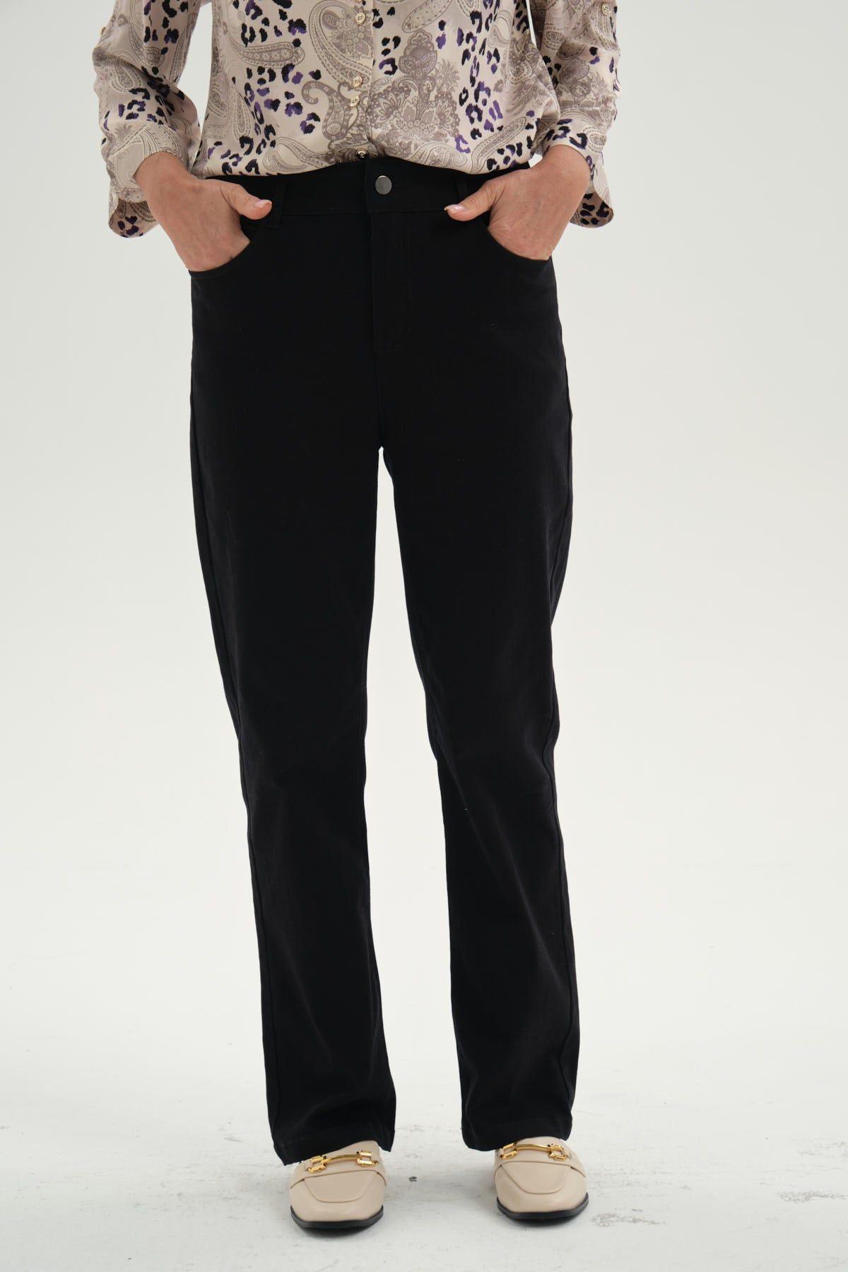Pantalón Mujer Gabardina Negro-0