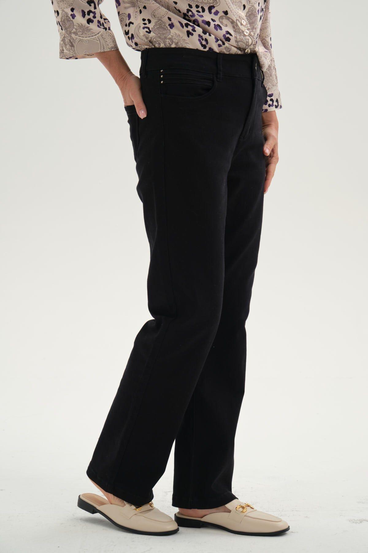 Pantalón Mujer Gabardina Negro-1