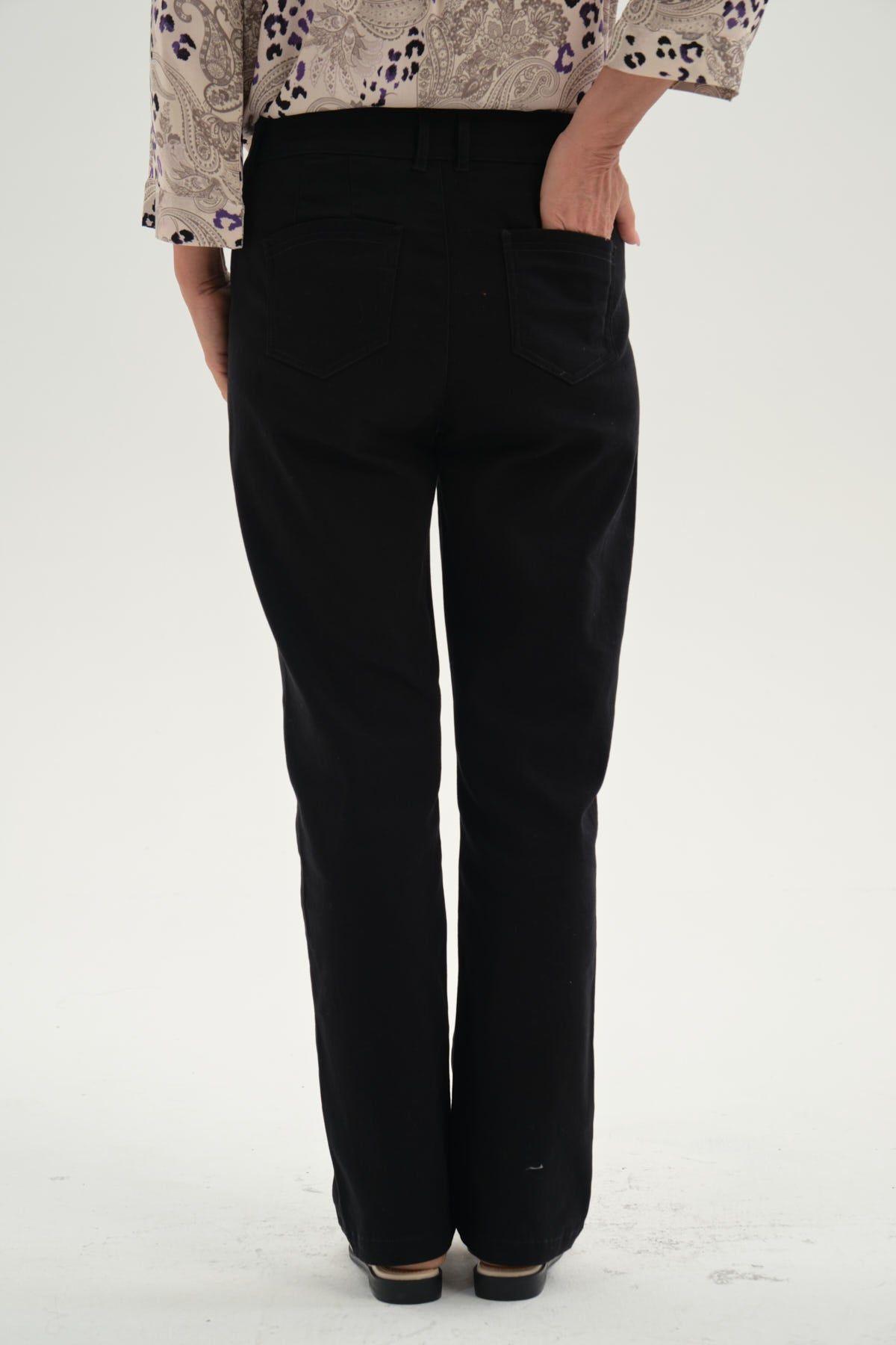 Pantalón Mujer Gabardina Negro-2