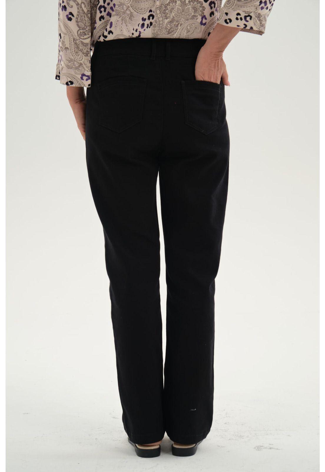 Pantalón Mujer Gabardina Negro-2