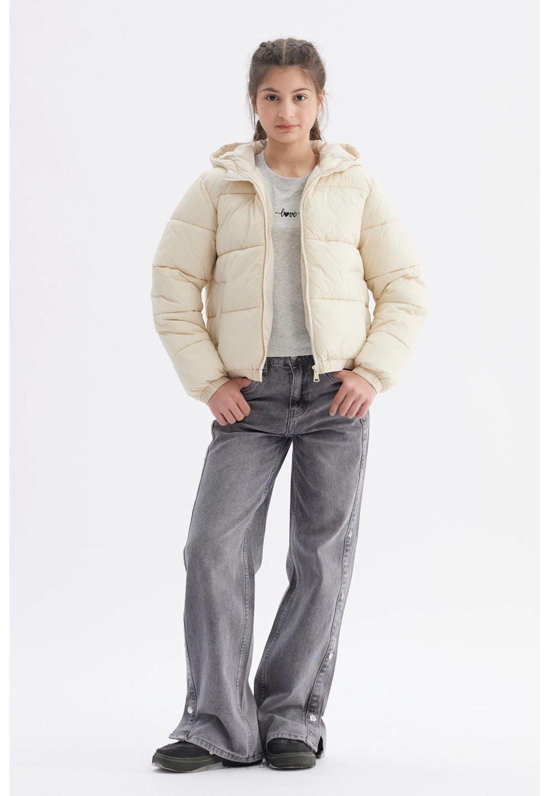 Parka Niña Básica Teen Crudo-3