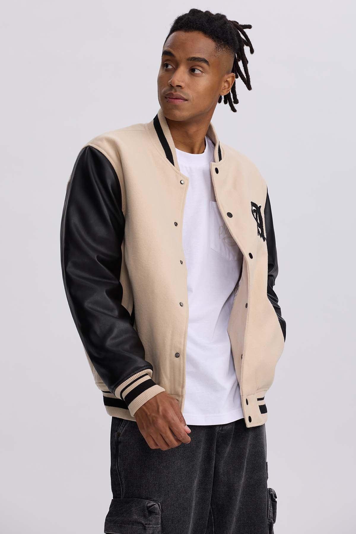 Chaqueta Hombre Versity Beige-1