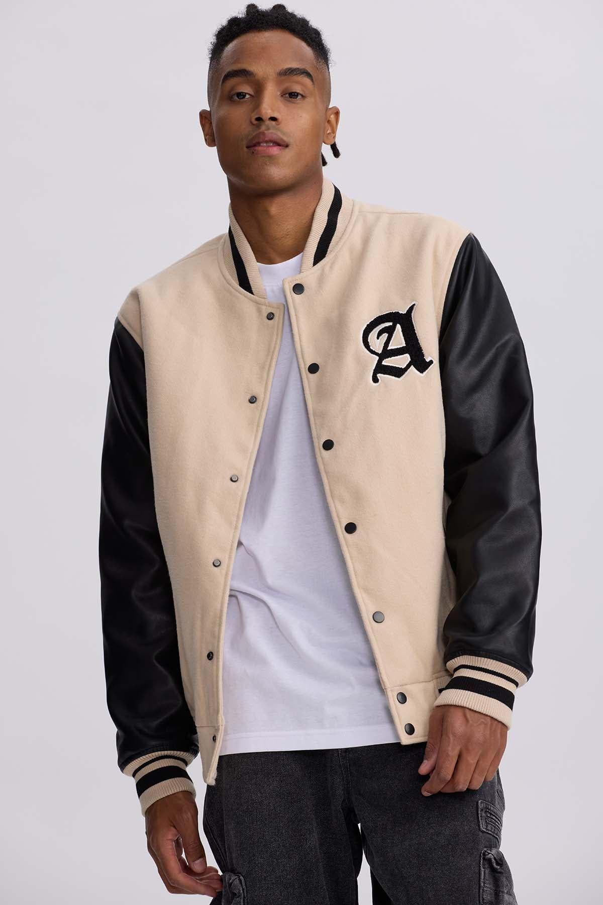 Chaqueta Hombre Versity Beige-2
