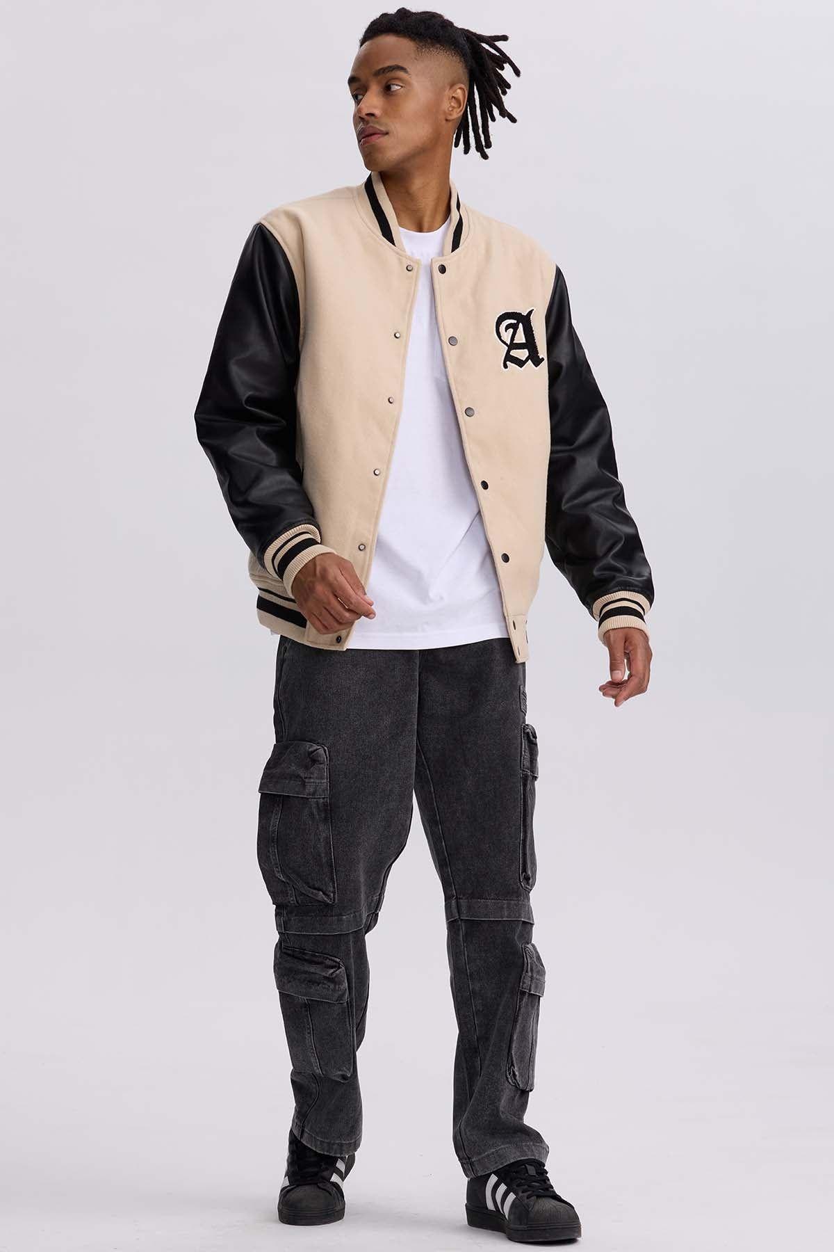 Chaqueta Hombre Versity Beige-3