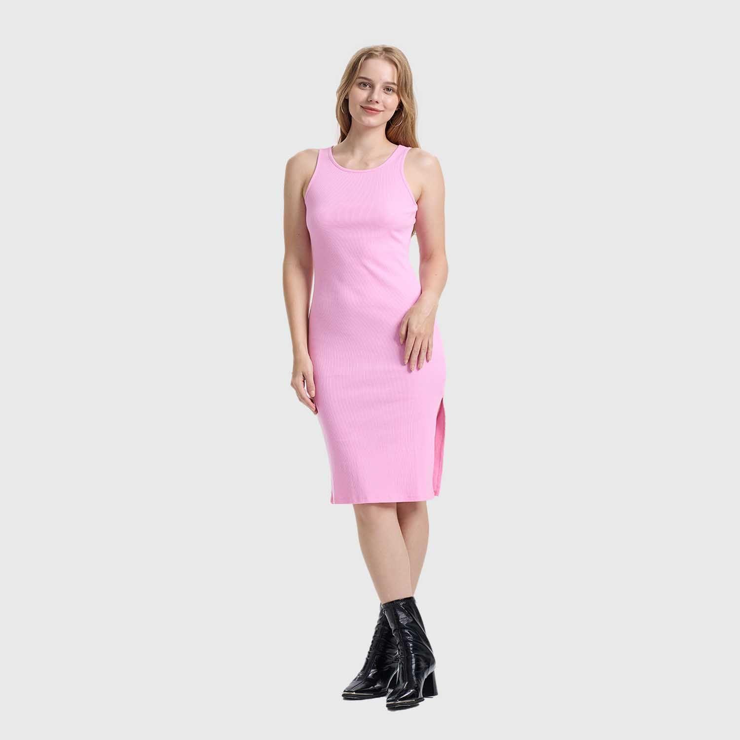 Vestido Mujer Halter Midi Rosado Fashions Park-3
