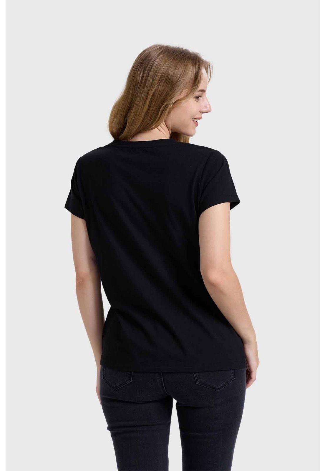 Polera Mujer Básica Print Negro - lll-2