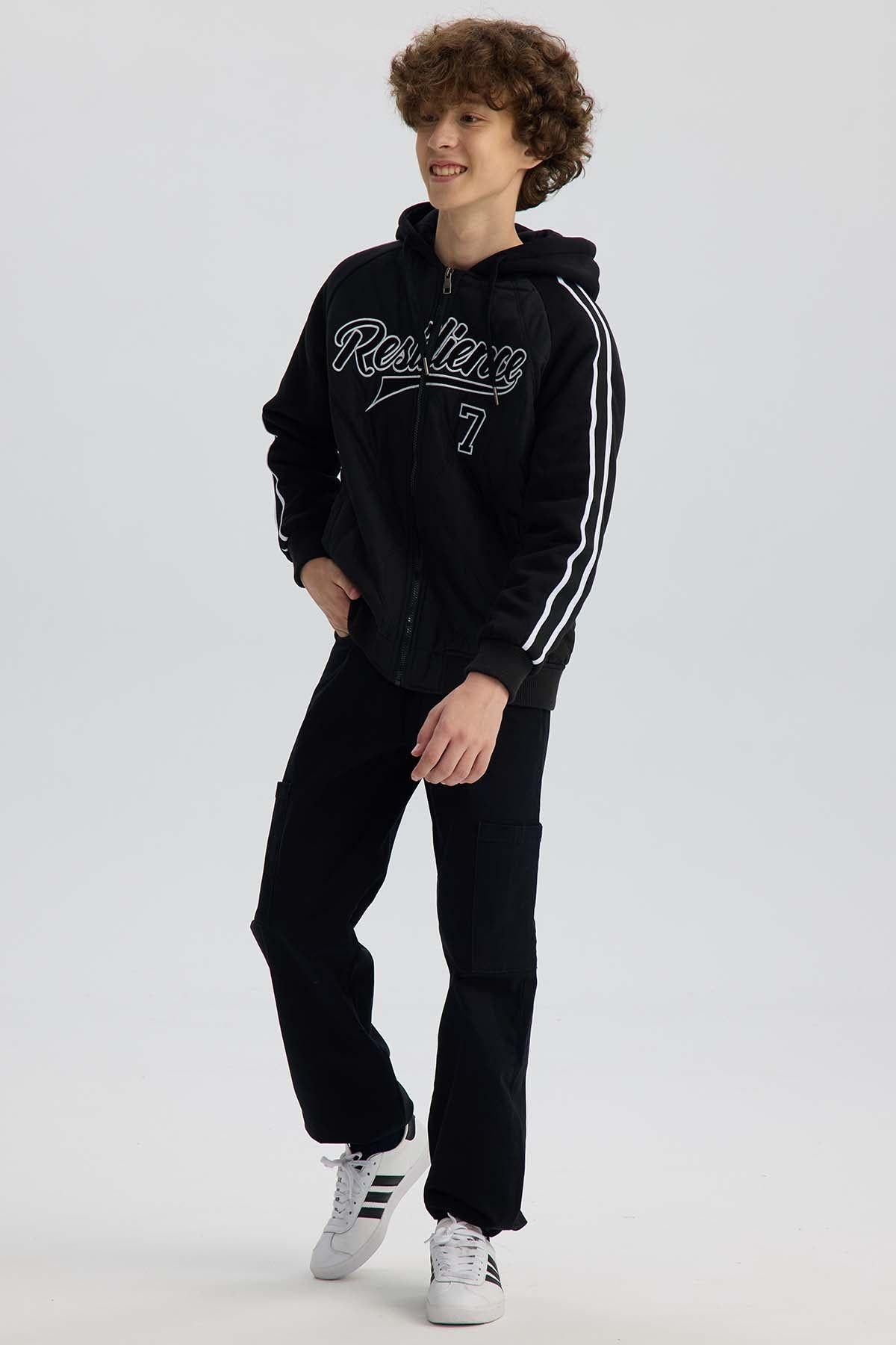 Chaqueta Niño Bomber Negro-3