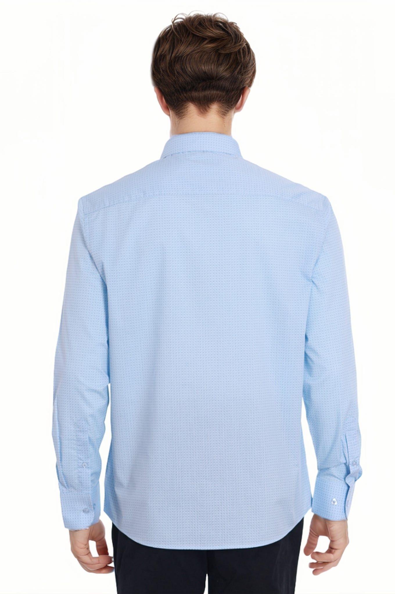 Camisa Hombre Fantasía Celeste-1