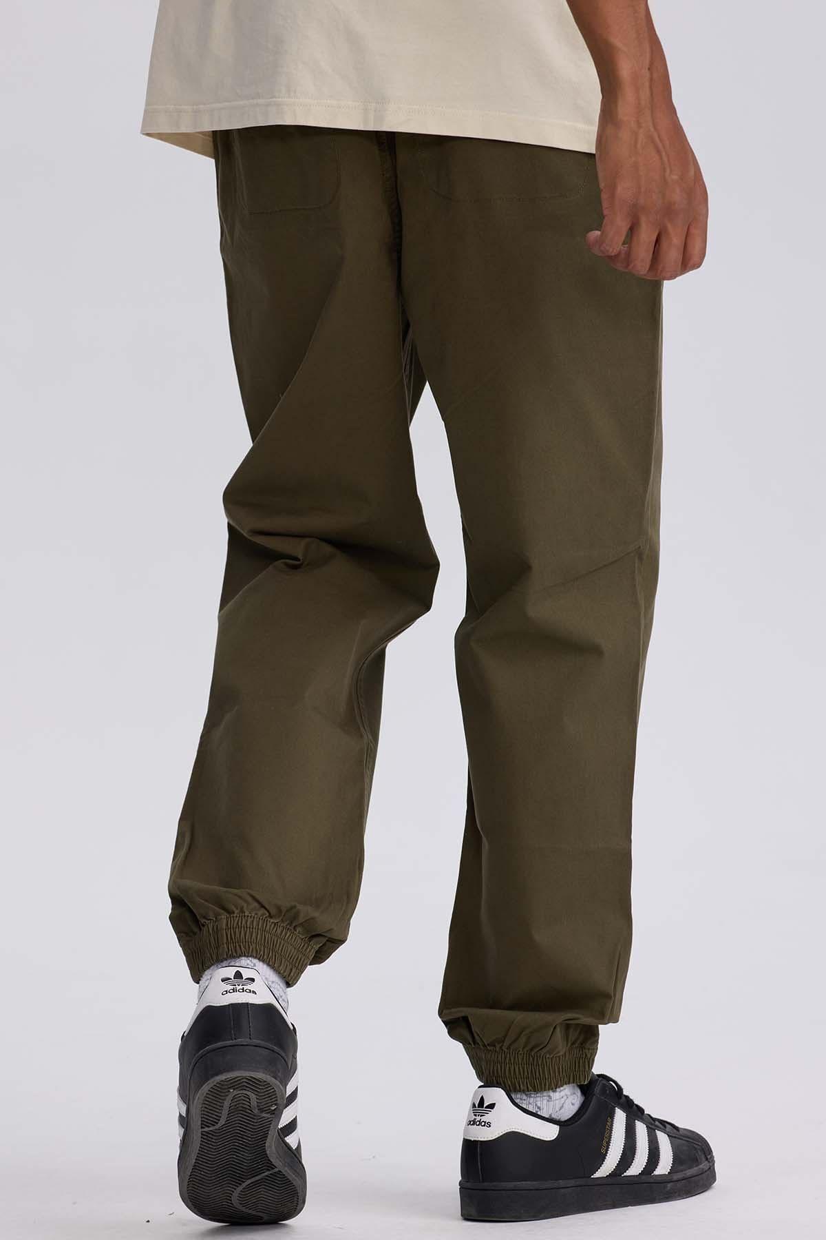 Pantalón Hombre Jogger Twill Verde Olivo-2