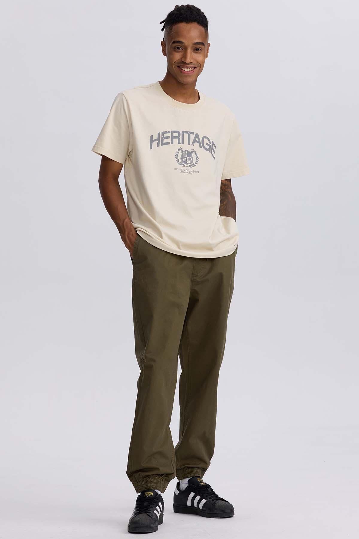 Pantalón Hombre Jogger Twill Verde Olivo-3