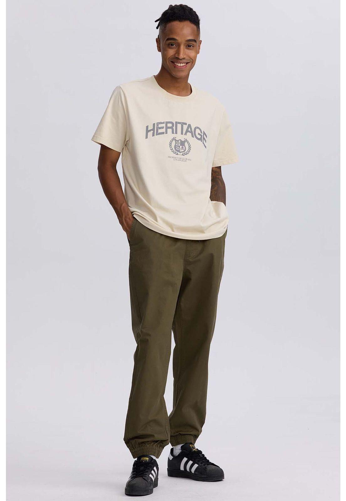 Pantalón Hombre Jogger Twill Verde Olivo-3