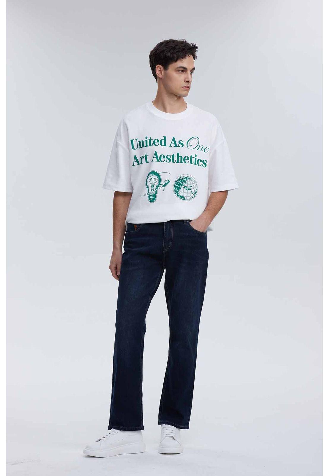 Jeans Hombre Recto Focalizado Azul Oscuro-3