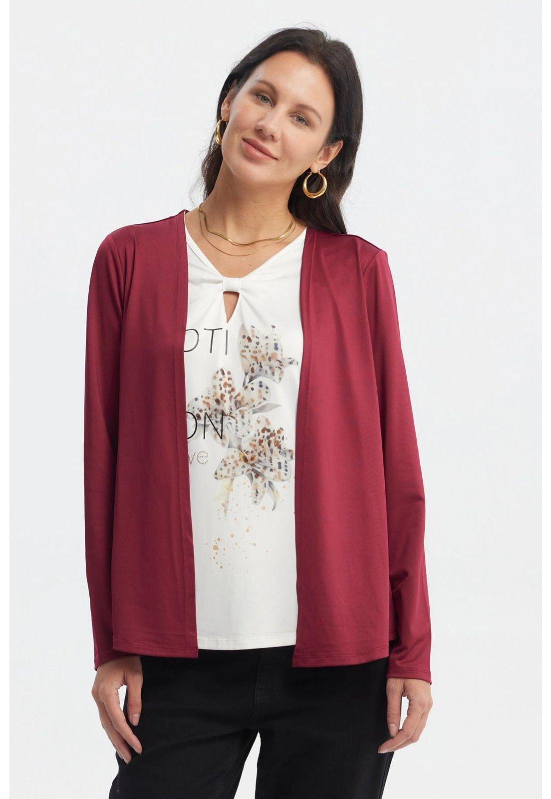 Polera Mujer Slim Rojo-0