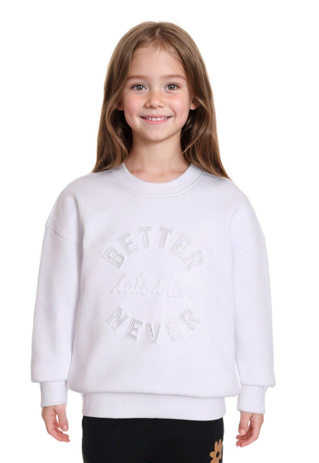 Polerón Niña Letras Crudo-0