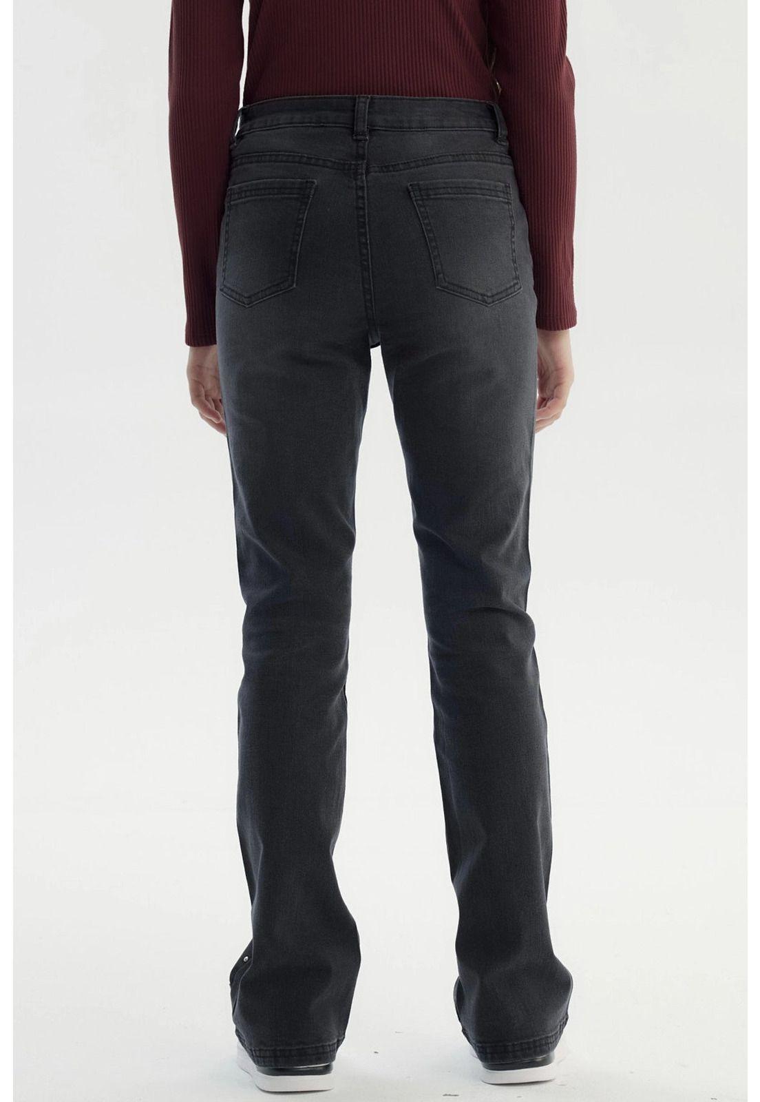 Jeans Niña Wide Leg Negro - V-2