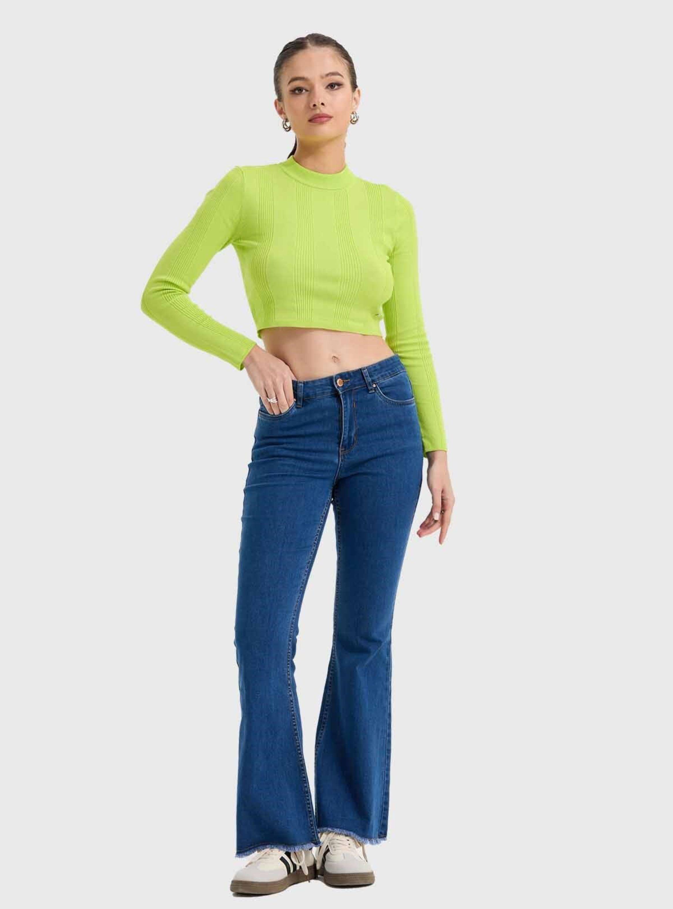 Jeans Mujer Flare Monse Azul Fashion's Park-3