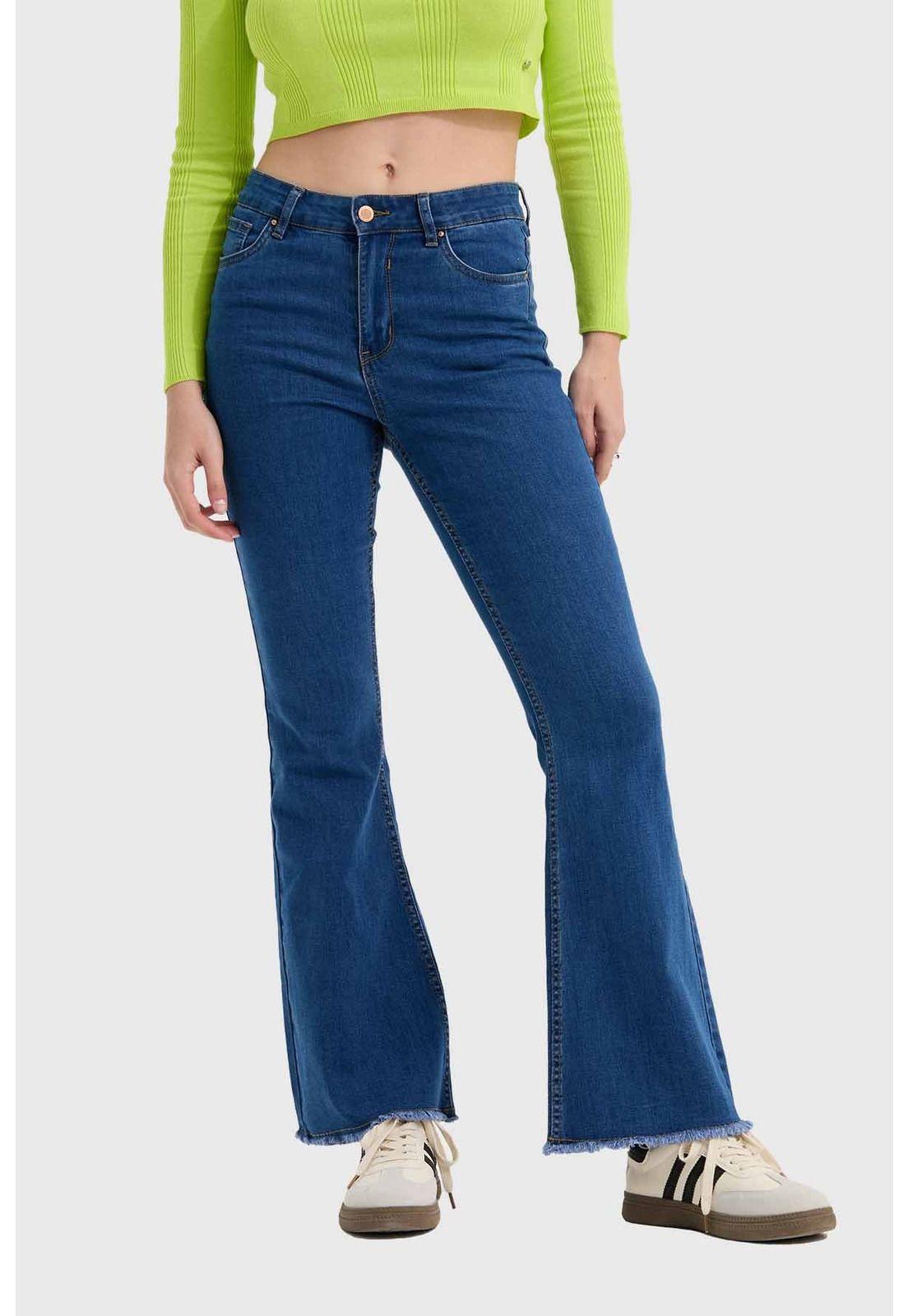 Jeans Mujer Flare Monse Azul - lll-0
