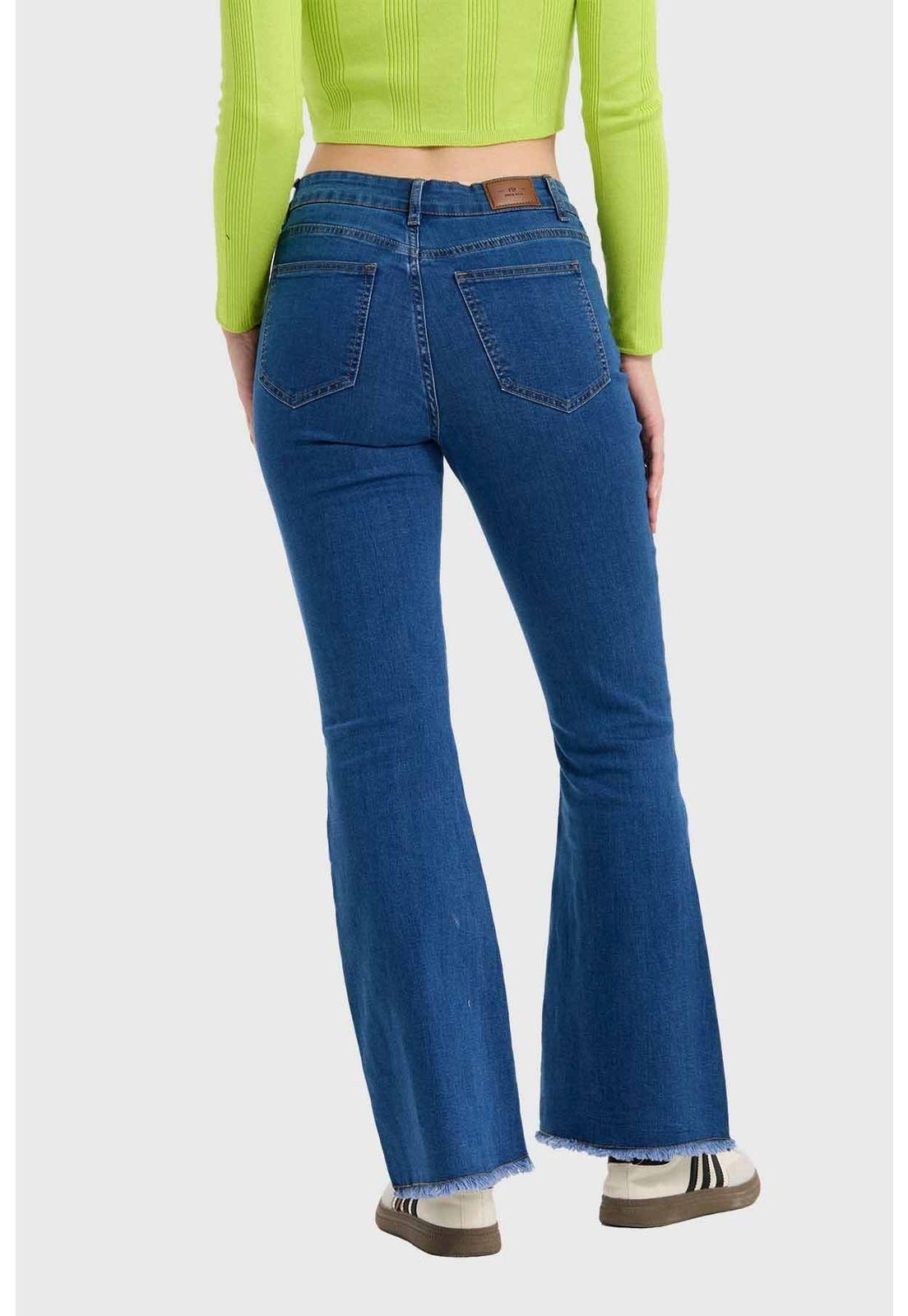 Jeans Mujer Flare Monse Azul - lll-2