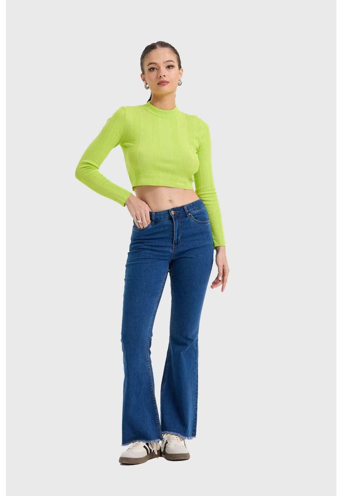 Jeans Mujer Flare Monse Azul - lll-3