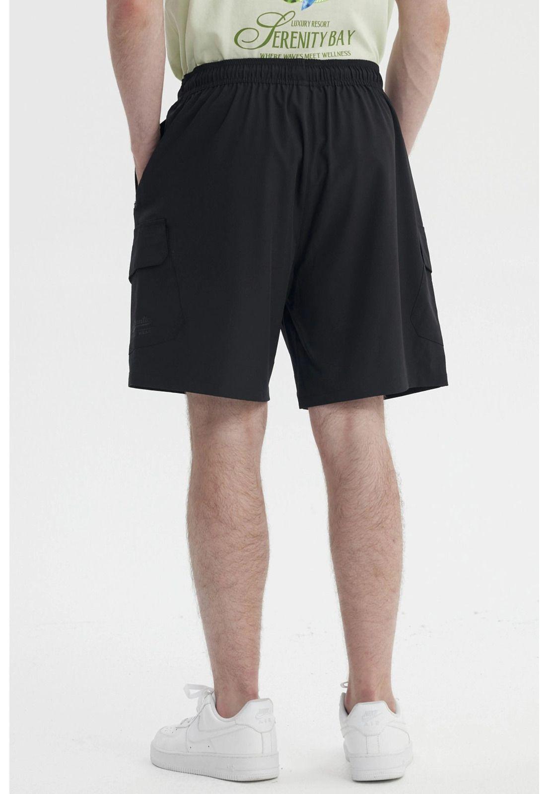 Bermuda Hombre Calce Recto Negro- V-2