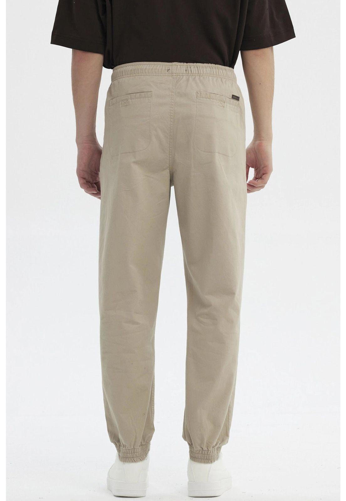 Pantalón Hombre Jogger Twill Beige Oscuro-2