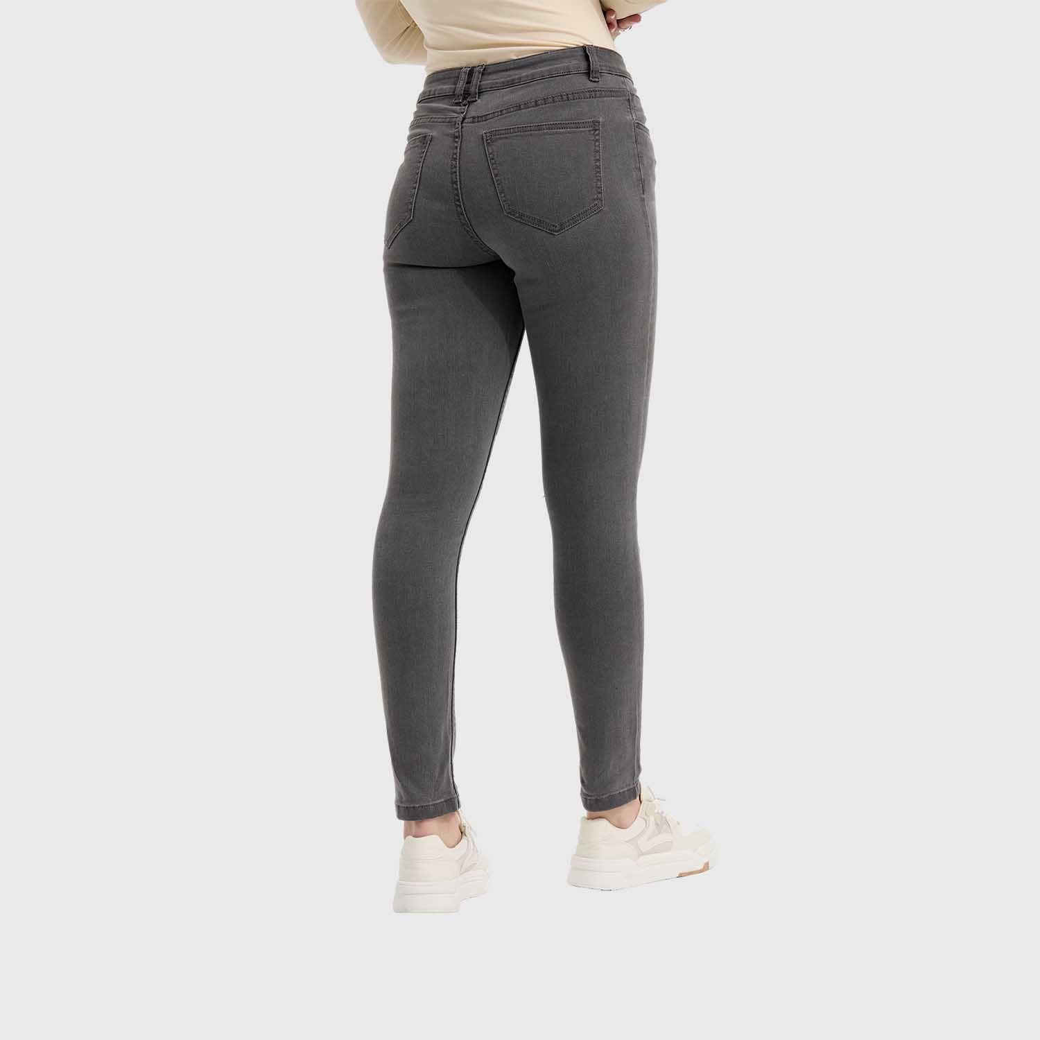 Jeans Mujer Super Skinny Emilia Gris Fashion's Park-2