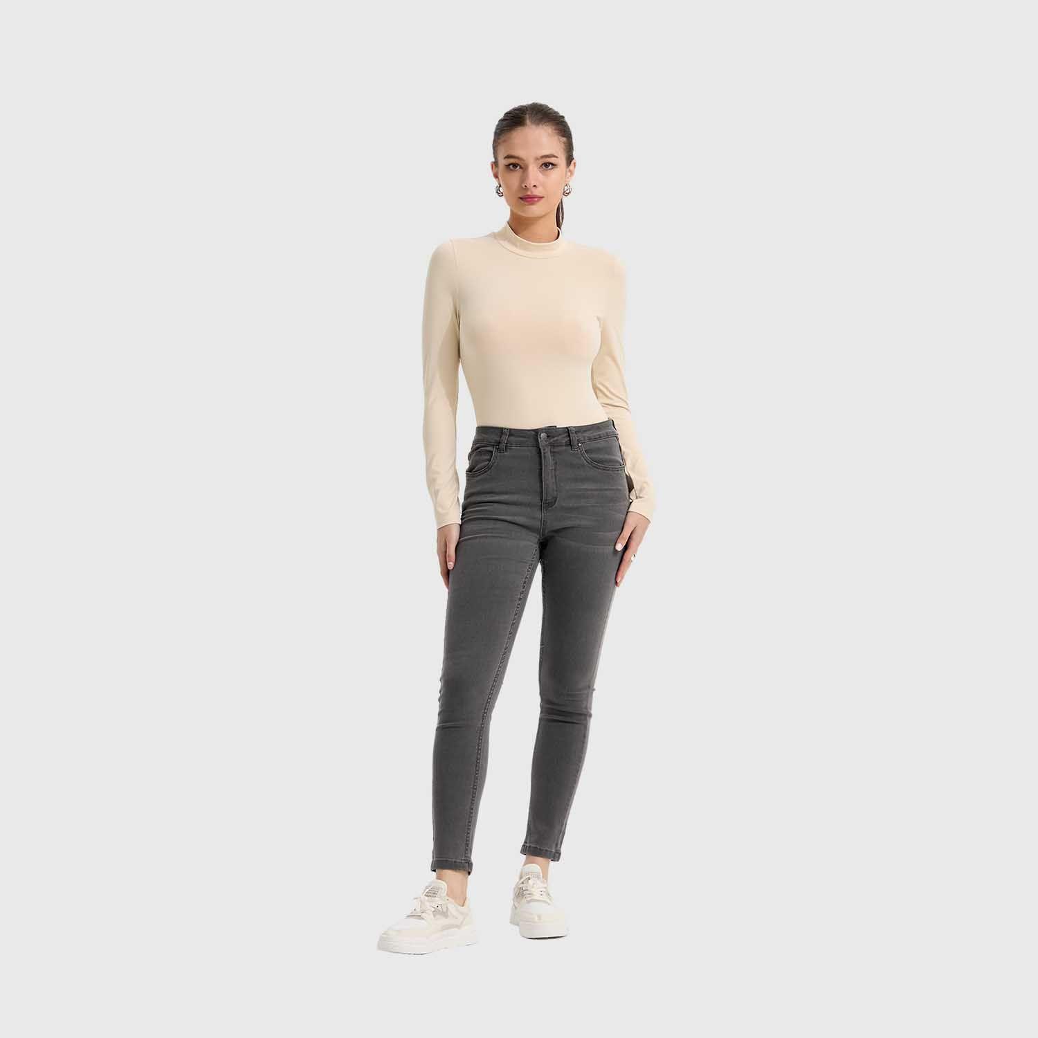 Jeans Mujer Super Skinny Emilia Gris Fashion's Park-3