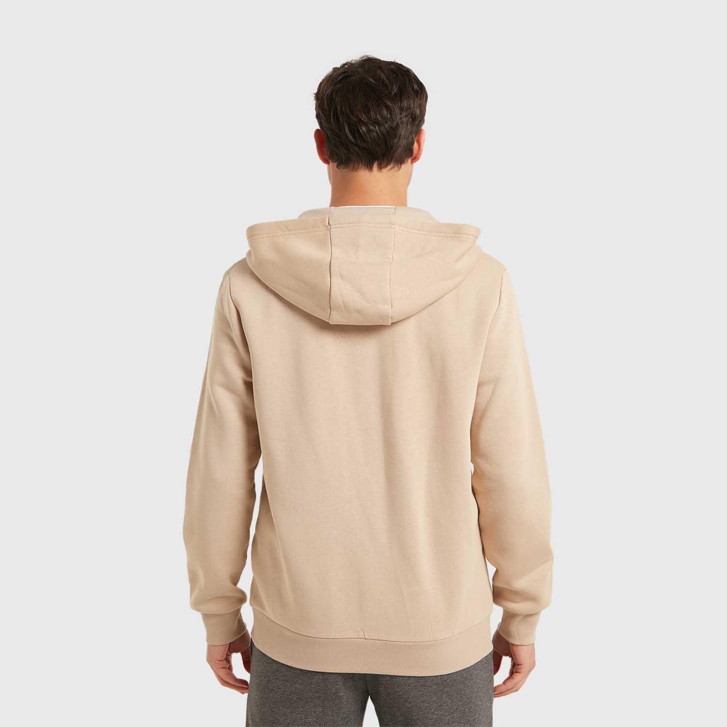 Polerón Hombre Hoodie Básico Full Beige-2
