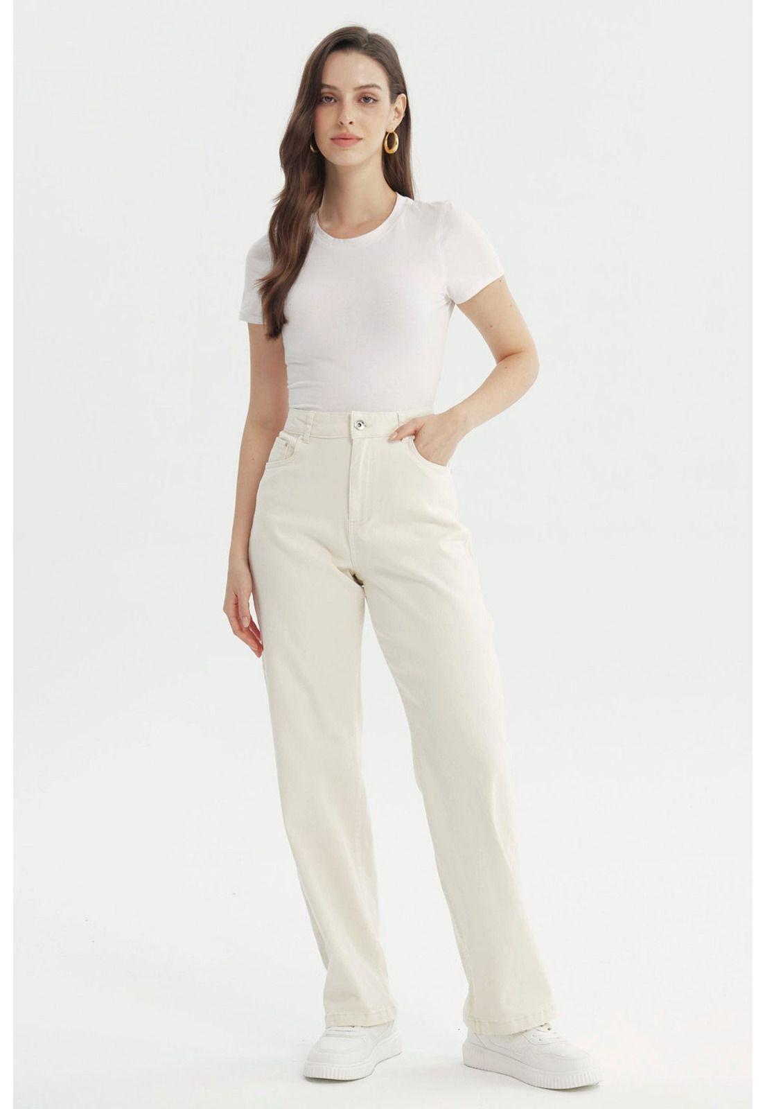 Jeans Mujer Calce Recto Crudo - ll-3